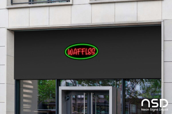 Waffles Neon Sign_Black_Mockup_Template02 Waffles Neon Sign_Black_Mockup_Template02