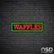Waffles V7 Neon Sign_Black Brick_Mockup_Black