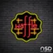 Waffles V9 Neon Sign_Black Brick_Mockup_Black