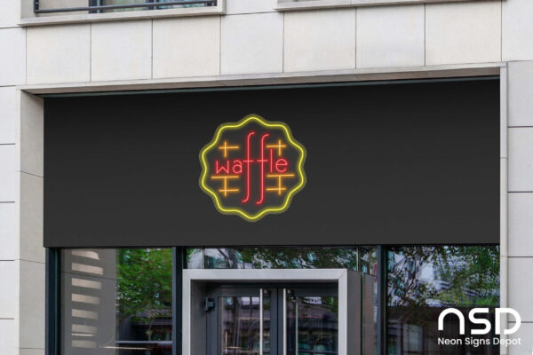 Waffles V9 Neon Sign_Transparent_Mockup_Template02 Waffles V9 Neon Sign_Transparent_Mockup_Template02