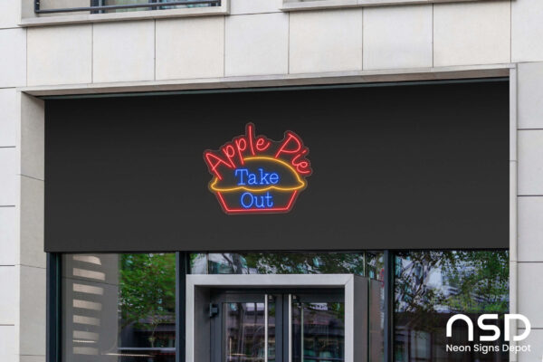 Apple Pie Take Out Neon Sign_Transparent_Mockup_Template02 Apple Pie Take Out Neon Sign_Transparent_Mockup_Template02