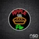 Apple Pie V10 Neon Sign_Black Brick_Mockup_Black
