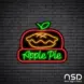 Apple Pie V11 Neon Sign_Black Brick_Mockup_Black