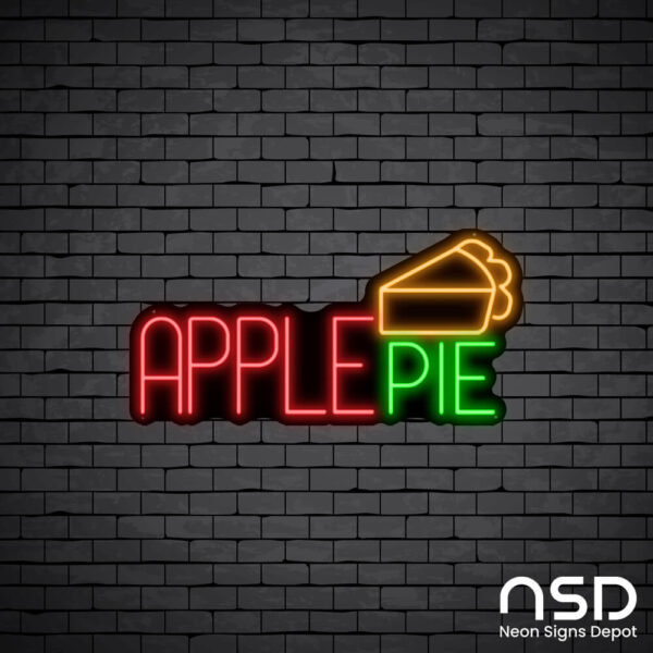 Apple Pie V13 Neon Sign_Black Brick_Mockup_Black Apple Pie V13 Neon Sign_Black Brick_Mockup_Black