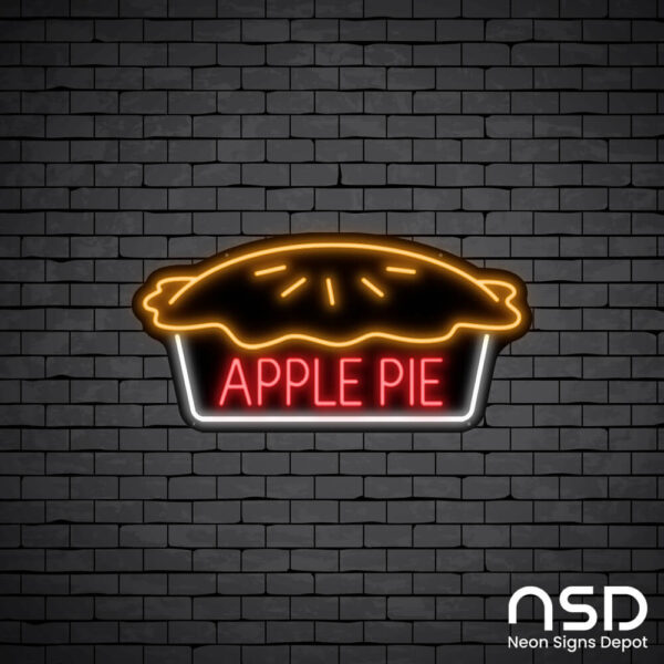 Apple Pie V14 Neon Sign_Black Brick_Mockup_Black Apple Pie V14 Neon Sign_Black Brick_Mockup_Black