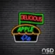 Apple Pie V16 Neon Sign_Black Brick_Mockup_Black