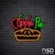 Apple Pie V2 Neon Sign_Black Brick_Mockup_Black