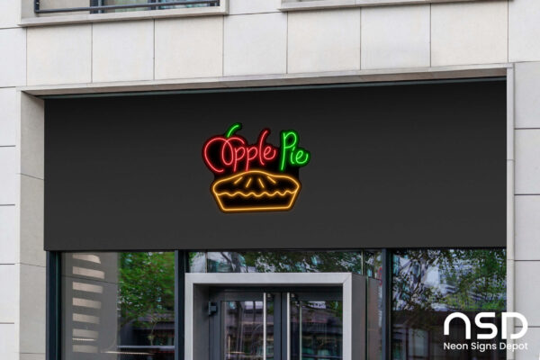 Apple Pie V2 Neon Sign_Food & Beverage_Black_Mockup_Template02 Apple Pie V2 Neon Sign_Food & Beverage_Black_Mockup_Template02