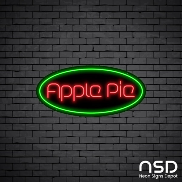 Apple Pie V6 Neon Sign_Black Brick_Mockup_Black Apple Pie V6 Neon Sign_Black Brick_Mockup_Black