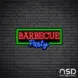 Barbecue Party Neon Sign_Black Brick_Mockup_Black