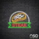 Steak Neon Sign_Black Brick_Mockup_Transparent
