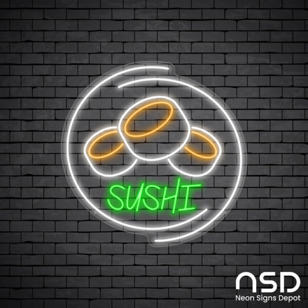 Sushi V9 Neon Sign_Black Brick_Mockup_Transparent Sushi V9 Neon Sign_Black Brick_Mockup_Transparent