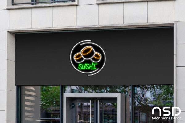 Sushi V9 Neon Sign_Black_Mockup_Template02 Sushi V9 Neon Sign_Black_Mockup_Template02