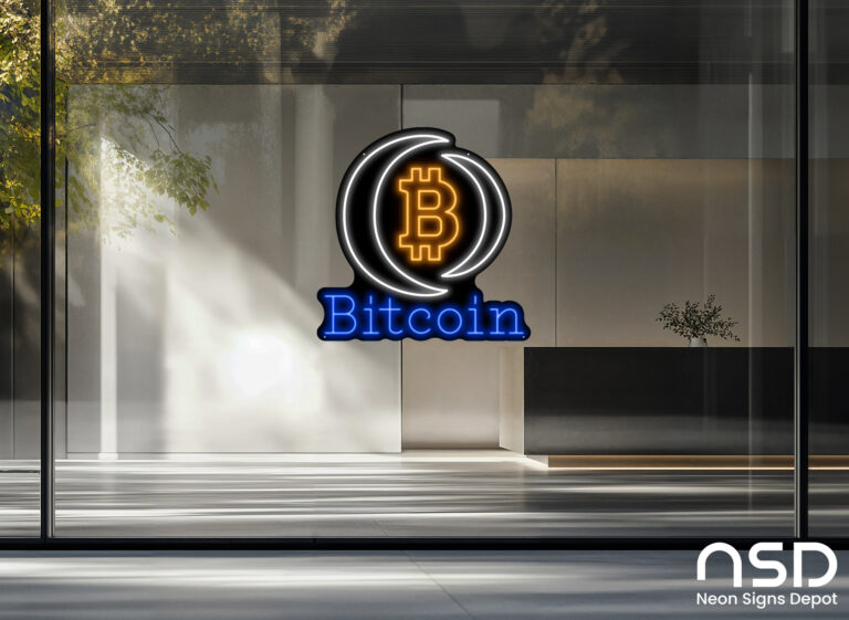 Bitcoin V4 Neon Sign