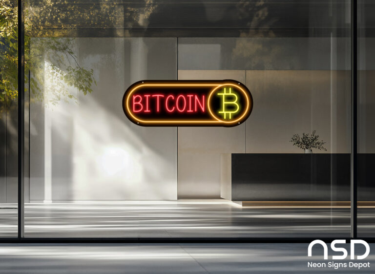 Bitcoin V7 Neon Sign