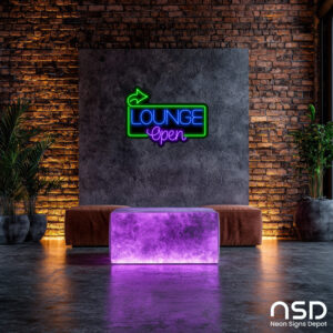 Open Lounge V5 Neon Sign