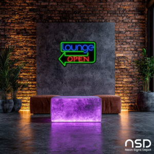 Open Lounge V8 Neon Sign