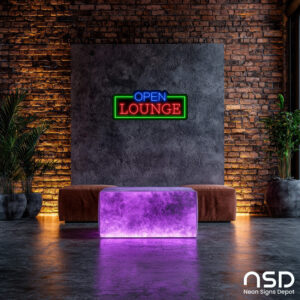 Open Lounge V9 Neon Sign