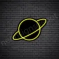 Planet-Neon-Sign-16x24-WS-B-YELLOW