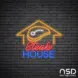 Steak House Neon Sign_Black Brick_Mockup_Transparent