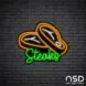 Steak V11 Neon Sign_Black Brick_Mockup_Black