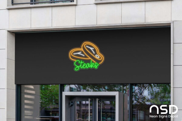 Steak V11 Neon Sign_Transparent_Mockup_Template02 Steak V11 Neon Sign_Transparent_Mockup_Template02