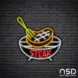 Steak V14 Neon Sign_Black Brick_Mockup_Black
