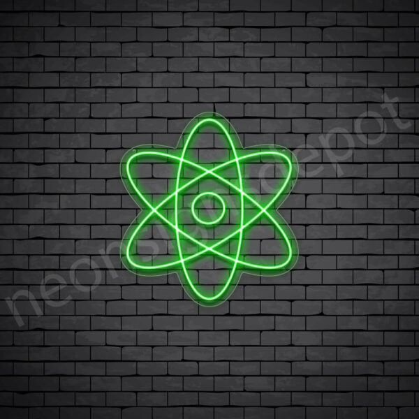Atom-Neon-Sign-24x22-WS-C-GREEN Atom-Neon-Sign-24x22-WS-C-GREEN