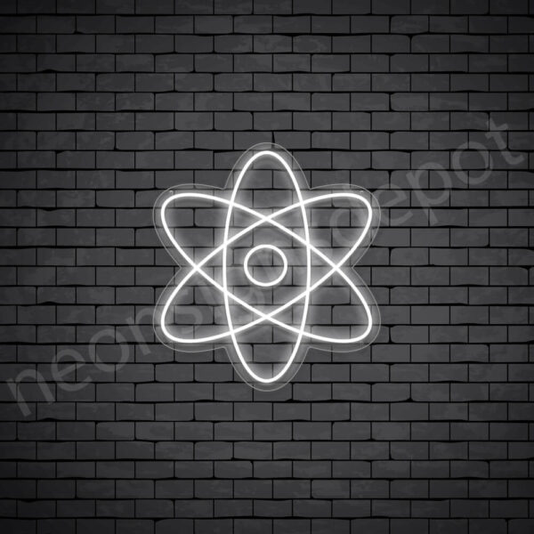 Atom-Neon-Sign-24x22-WS-C-WHITE Atom-Neon-Sign-24x22-WS-C-WHITE