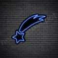 Blue Shooting Star Neon Sign