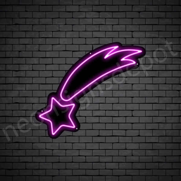 Shooting-Star-Neon-Sign-21x24-WS-B-PINK Pink Shooting Star Neon Sign
