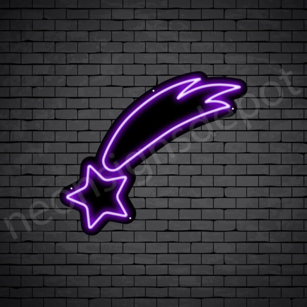 Shooting-Star-Neon-Sign-21x24-WS-B-PURPLE Purple Shooting Star Neon Sign
