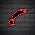 Red Shooting Star Neon Sign