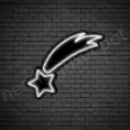 White Shooting Star Neon Sign