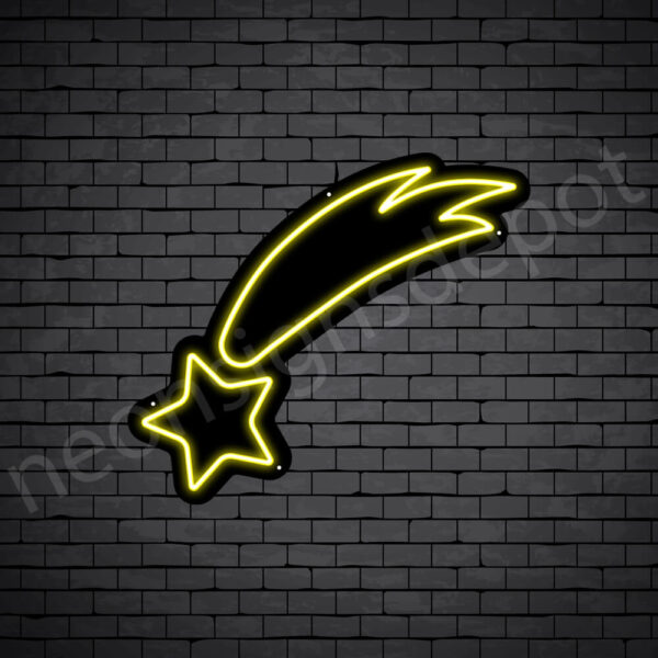 Shooting-Star-Neon-Sign-21x24-WS-B-YELLOW Yellow Shooting Star Neon Sign