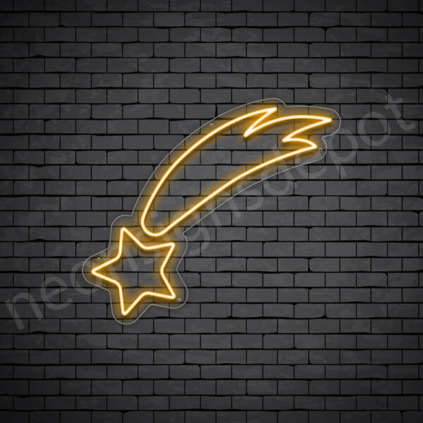 Shooting-Star-Neon-Sign-21x24-WS-C-ORANGE Orange Shooting Star Sign