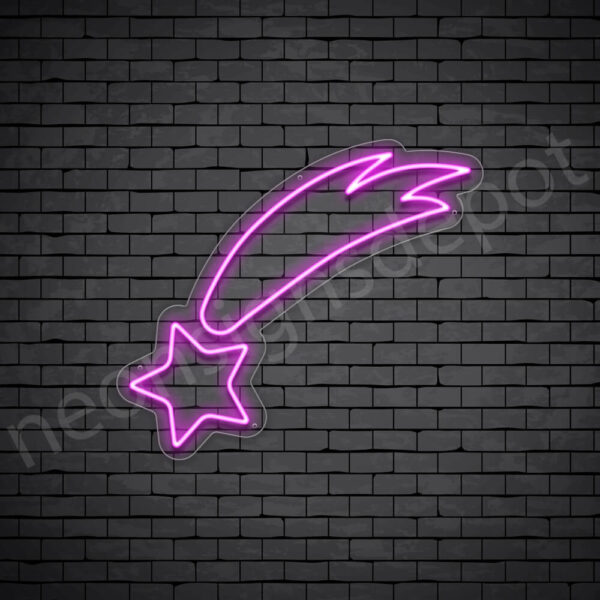 Shooting-Star-Neon-Sign-21x24-WS-C-PINK Pink Shooting Star Sign
