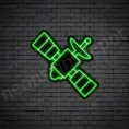 Space-Satellite-Neon-Sign-24x24-WS-B-GREEN