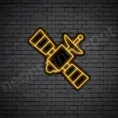 Space-Satellite-Neon-Sign-24x24-WS-B-ORANGE