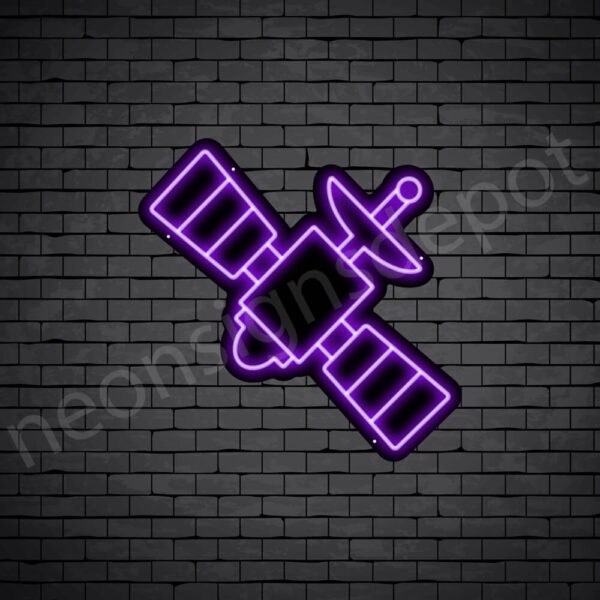 Space-Satellite-Neon-Sign-24x24-WS-B-PURPLE Space-Satellite-Neon-Sign-24x24-WS-B-PURPLE
