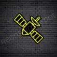 Space-Satellite-Neon-Sign-24x24-WS-B-YELLOW