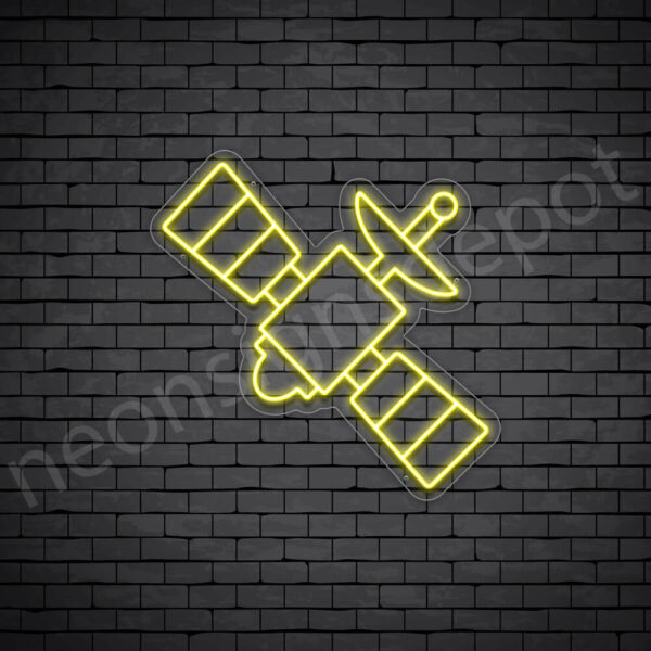 Space-Satellite-Neon-Sign-24x24-WS-C-YELLOW Space-Satellite-Neon-Sign-24x24-WS-C-YELLOW