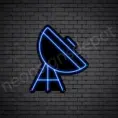 Blue Space Satellite V3 Neon Sign