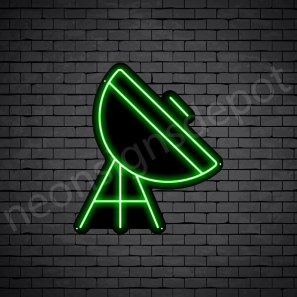 Space-Satellite-V3-Neon-Sign-24x21-WS-B-GREEN Green Space Satellite V3 Neon Sign