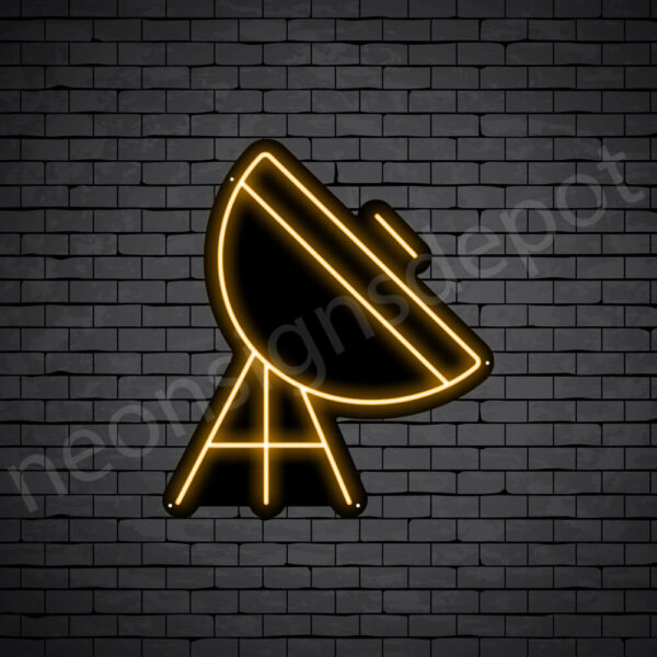 Space-Satellite-V3-Neon-Sign-24x21-WS-B-ORANGE Orange Space Satellite V3 Neon Sign