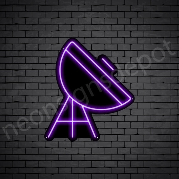 Space-Satellite-V3-Neon-Sign-24x21-WS-B-PURPLE Purple Space Satellite V3 Neon Sign