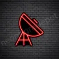 Red Space Satellite V3 Neon Sign