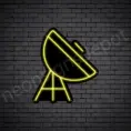 Yellow Space Satellite V3 Neon Sign