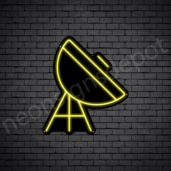 Space-Satellite-V3-Neon-Sign-24x21-WS-B-YELLOW Yellow Space Satellite V3 Neon Sign
