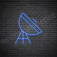Blue Space Satellite Neon Sign
